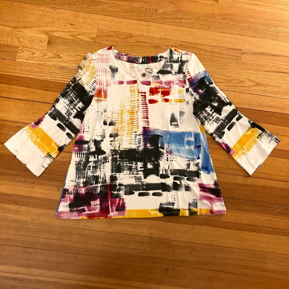Brand New Women's Habitat Multicolor 3/4 Length Sleeve Shirt